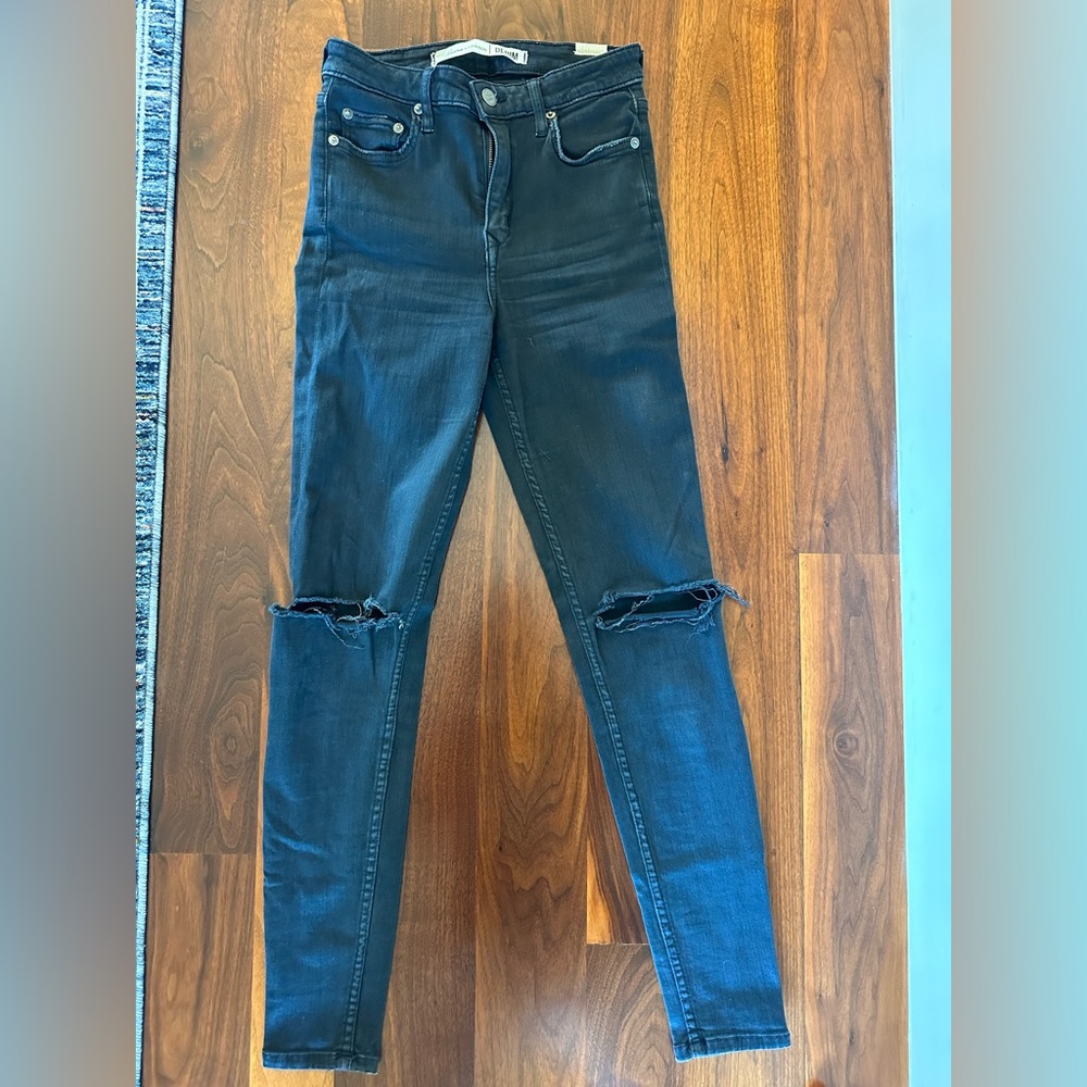 Lovers + Friends black distressed jeans
